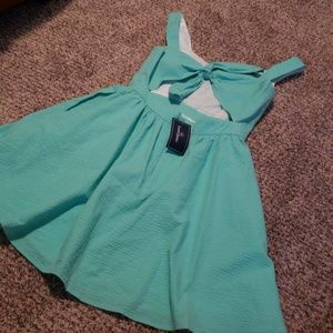 Lauren James Seersucker Dress- Seafoam